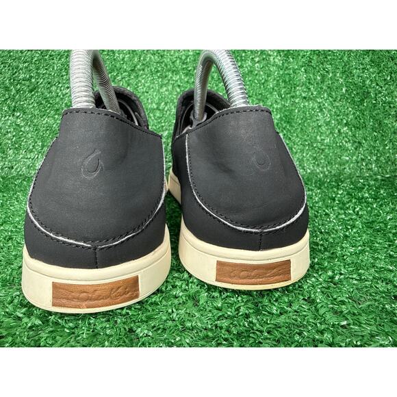 OLUKAI Pehuea Black Mesh Slip On Comfort Casual Sneakers Shoes Womens Size 10 - Picture 5 of 8